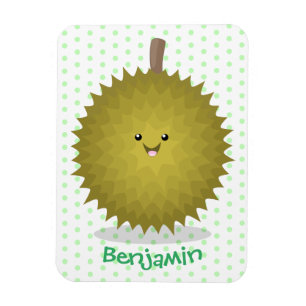 Cute lycklig durias tecknad illustration magnet