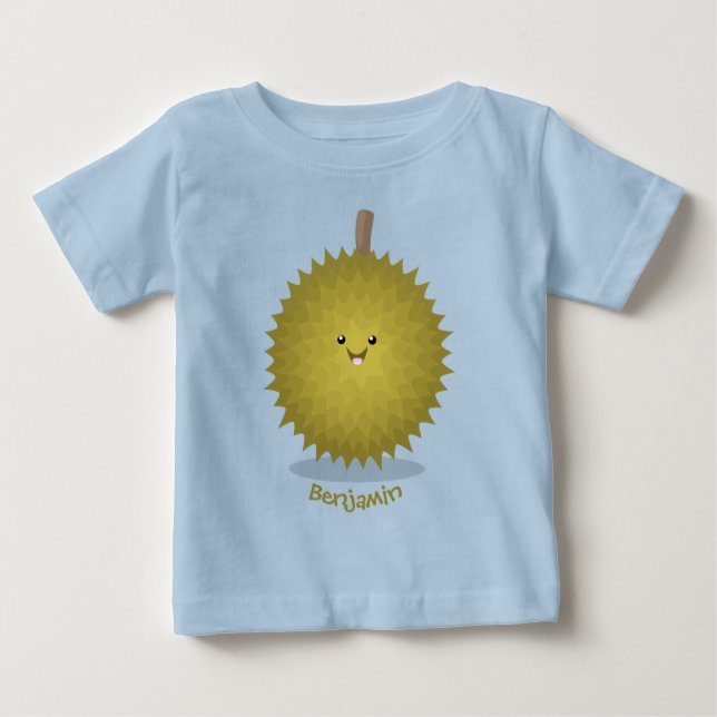 Cute lycklig durias tecknad illustration t shirt (Framsida)