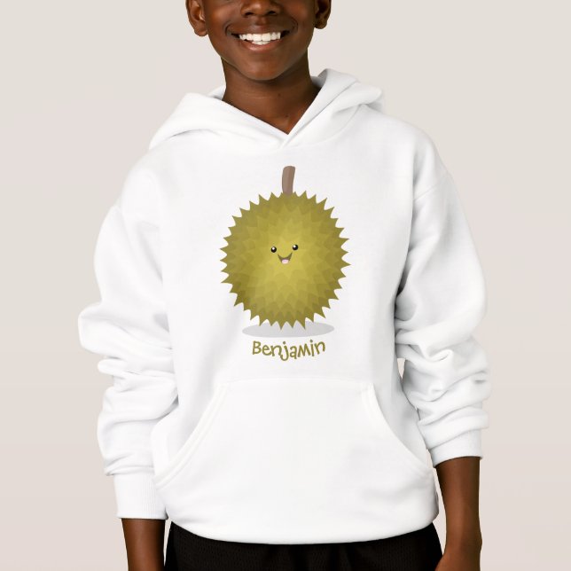 Cute lycklig durias tecknad illustration t shirt (Framsida)