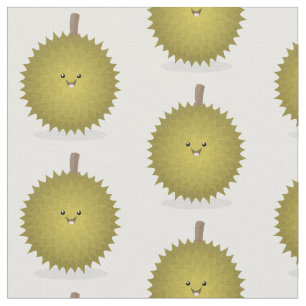 Cute lycklig durias tecknad illustration tyg