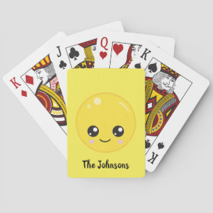 Cute lycklig emoji casinokort