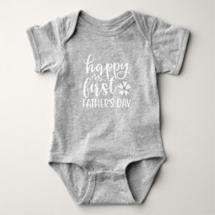 Cute Lycklig First Fars dag Flowers T Shirt