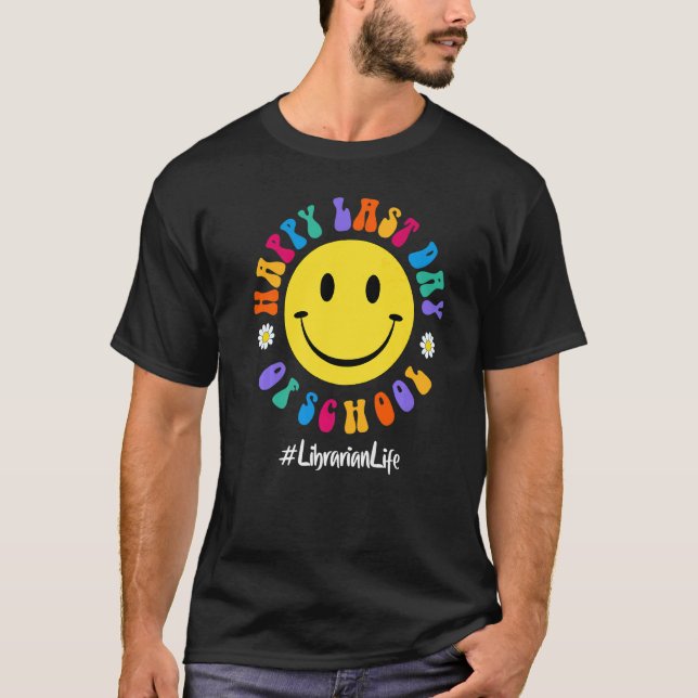 Cute Lycklig förra dagen, biblioteket Libra T Shirt (Framsida)