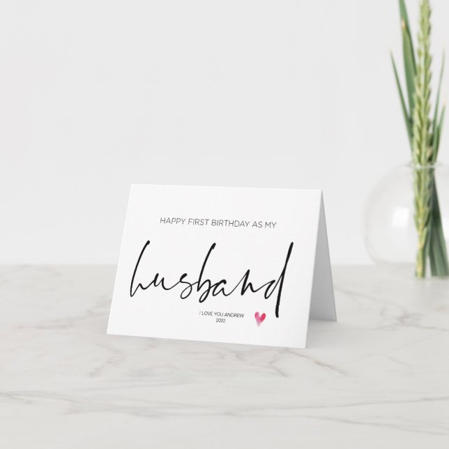 Cute Lycklig första födelsedag som mitt Make-kort Kort (Framsida)