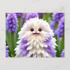 Cute Lycklig Garden Flower Vykort