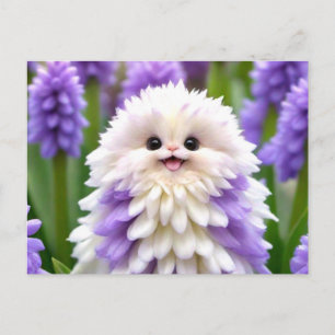 Cute Lycklig Garden Flower Vykort
