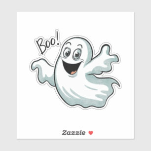 Cute Lycklig Ghost Klistermärken