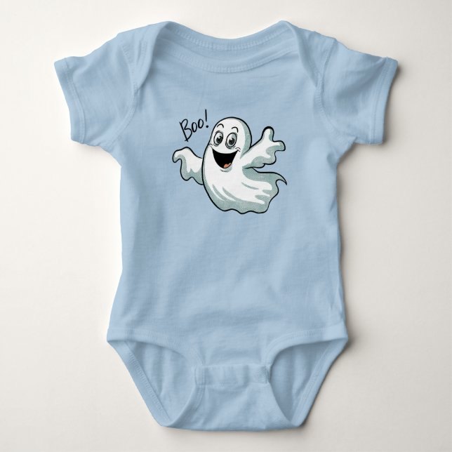 Cute Lycklig Ghost T Shirt (Framsida)
