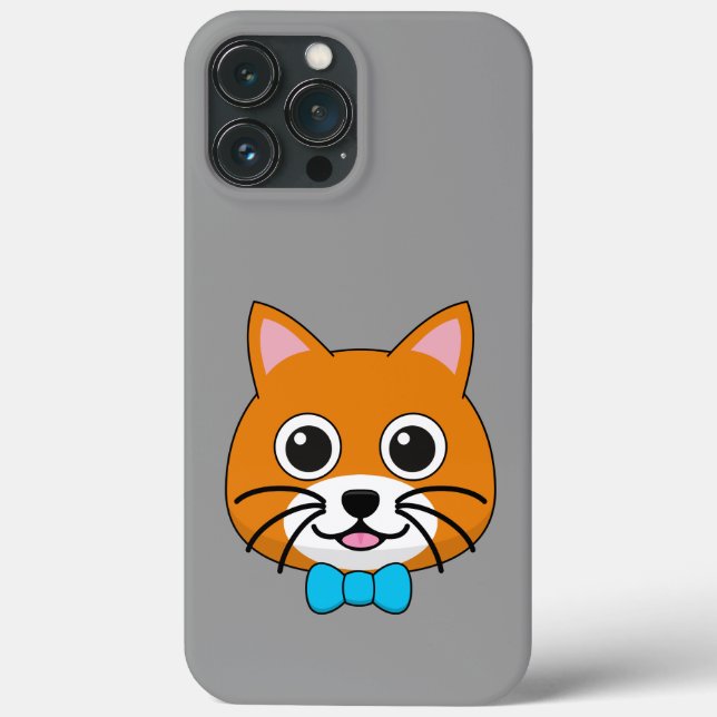 Cute Lycklig Ginger Cat med Papillon (Baksida)