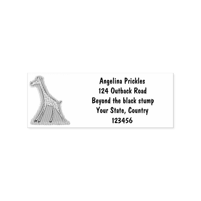 Cute lycklig giraffe with butterfly tecknad stämpel (Tryck)
