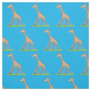 Cute lycklig giraffe with butterfly tecknad tyg