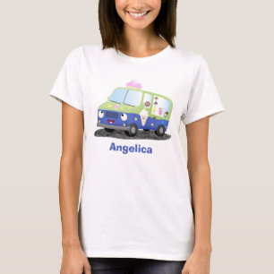 Cute lycklig glass lastbil tecknad t shirt