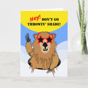 Cute Lycklig Groundhog Day, gå inte till Throwin's Kort
