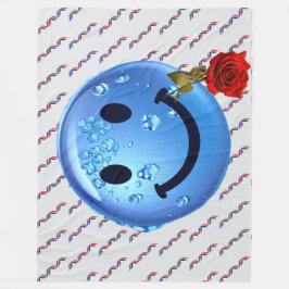 Cute Lycklig Guy! Fleecefilt