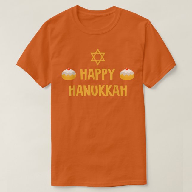 Cute Lycklig Hanukkah Jewish Matching Chanukah Paj T Shirt (Design framsida)