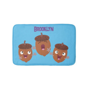 Cute lycklig har sjungande tecknad för barn badrumsmatta