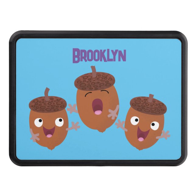 Cute lycklig har sjungande tecknad för barn dragkroksskydd (Framsidan)