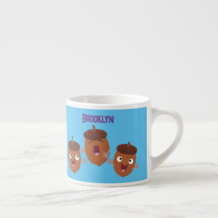 Cute lycklig har sjungande tecknad för barn espressomugg
