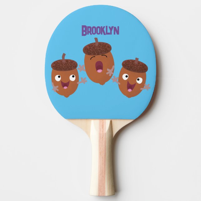 Cute lycklig har sjungande tecknad för barn pingisracket (Framsidan)