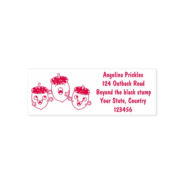 Cute lycklig har sjungande tecknad för barn självfärgande stämpel (Design)