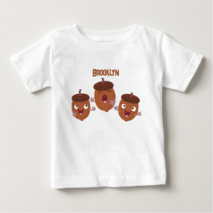 Cute lycklig har sjungande tecknad för barn t shirt