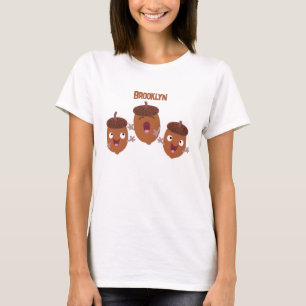 Cute lycklig har sjungande tecknad för barn t shirt