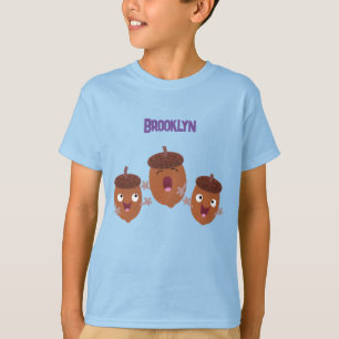 Cute lycklig har sjungande tecknad för barn t shirt