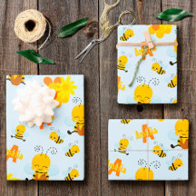 Cute Lycklig Humla med Flowers Little Kid