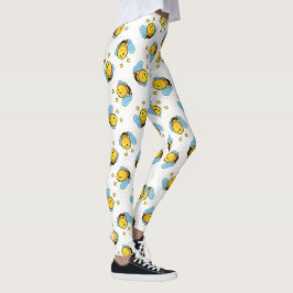 Cute lycklig humla mönster leggings