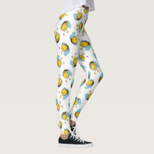 Cute lycklig humla mönster leggings