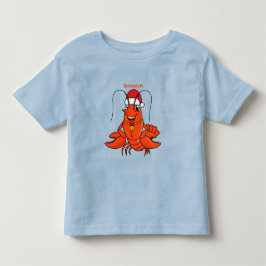 Cute lycklig hummer med julhatt tecknad t shirt