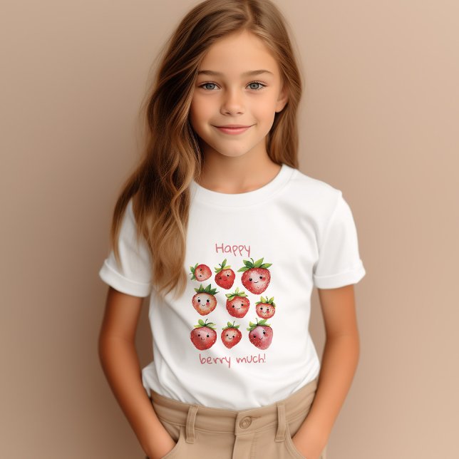 Cute Lycklig jordgubbsbär T Shirt (Skapare uppladdad)