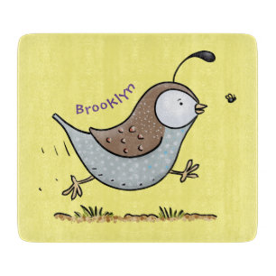 Cute lycklig kalifornian quail tecknad illustratio