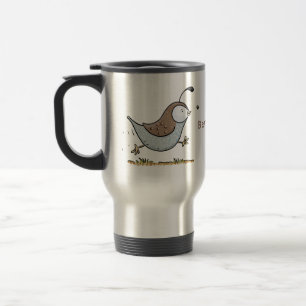 Cute lycklig kalifornian quail tecknad illustratio resemugg