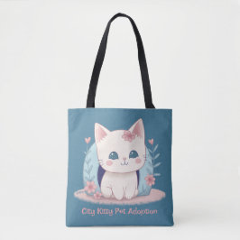 Cute lycklig Kattunge med hem Tygkasse