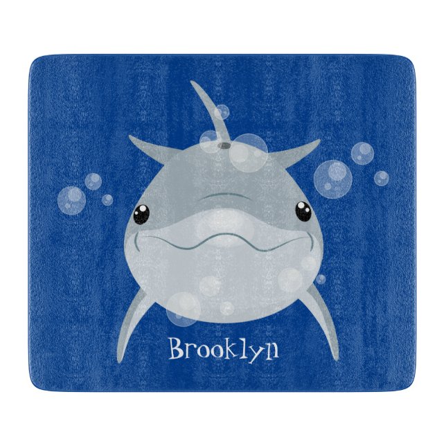 Cute lycklig kawaii delphin tecknad (Framsidan)