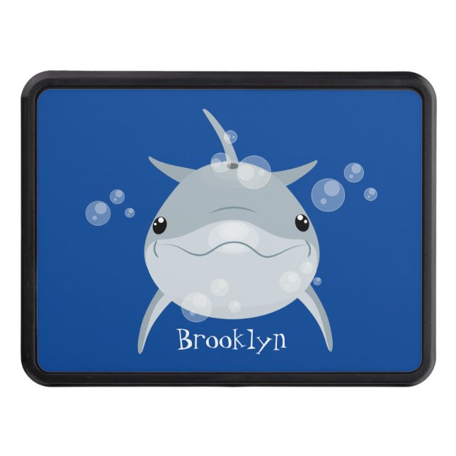 Cute lycklig kawaii delphin tecknad dragkroksskydd (Framsidan)