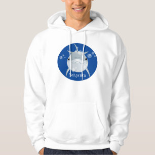 Cute lycklig kawaii delphin tecknad hoodie