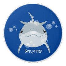 Cute lycklig kawaii delphin tecknad