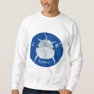 Cute lycklig kawaii delphin tecknad lång ärmad tröja
