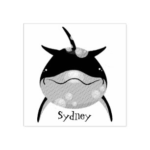 Cute lycklig kawaii delphin tecknad stämpel