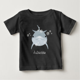 Cute lycklig kawaii delphin tecknad t shirt