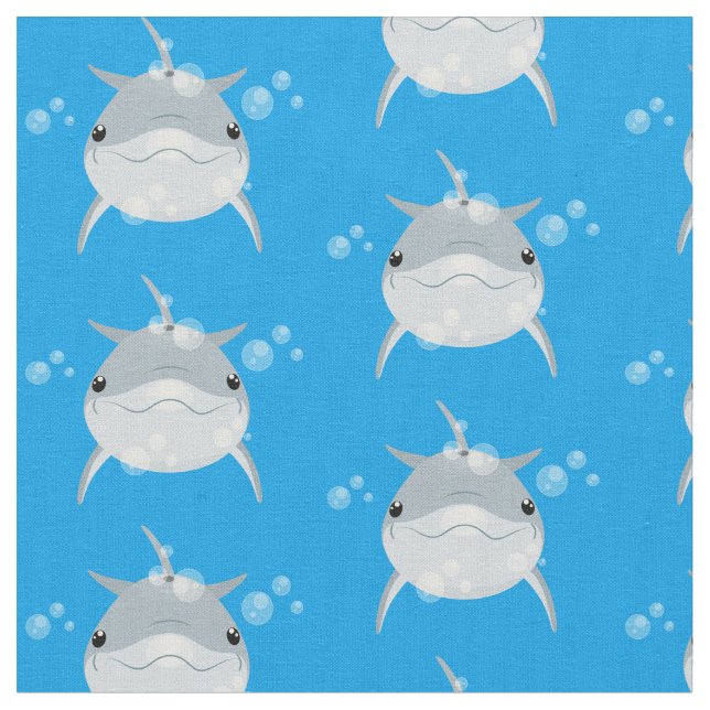 Cute lycklig kawaii delphin tecknad tyg (Närbild)