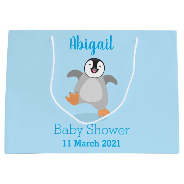 Cute lycklig kejsar penguin chick tecknad (Framsidan)