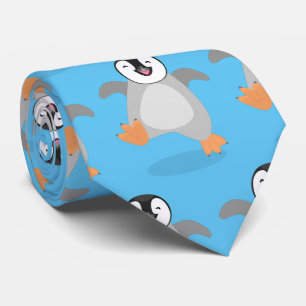 Cute lycklig kejsar penguin chick tecknad slips