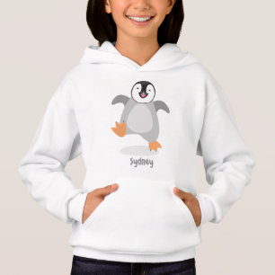 Cute lycklig kejsar penguin chick tecknad t shirt
