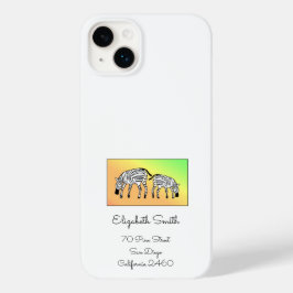 Cute Lycklig Kenyan Zebrors iPhone/iPad-fall