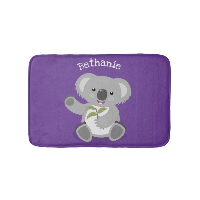 Cute lycklig koala, illustration av tecknaden för  badrumsmatta (Framsidan)