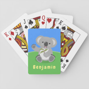 Cute lycklig koala, illustration av tecknaden för  casinokort
