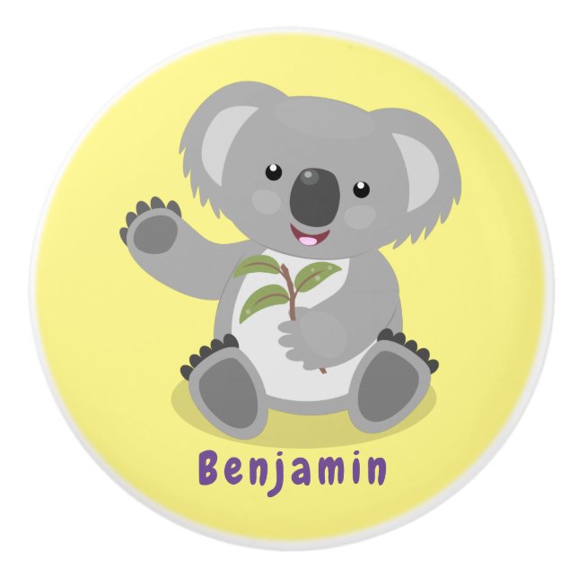 Cute lycklig koala, illustration av tecknaden för  knopp (Framsidan)